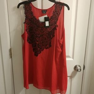 NWT, City Chic, size 18/M, red tank